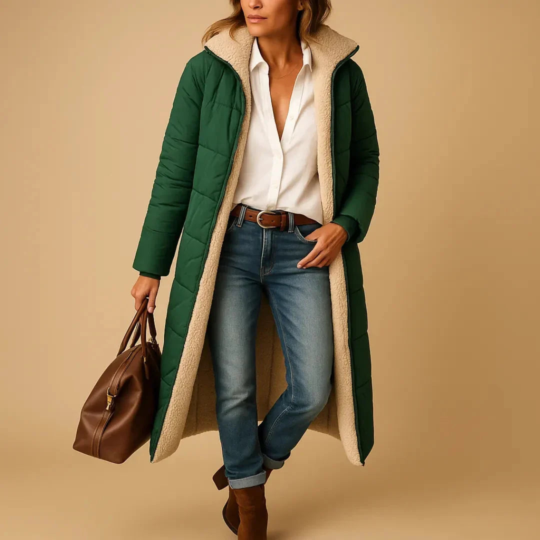 Women's Long Quilted Puffer Jacket