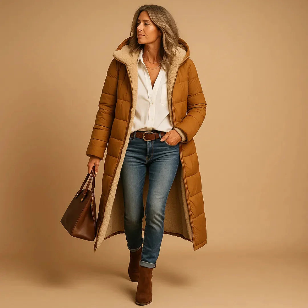 Women's Long Quilted Puffer Jacket