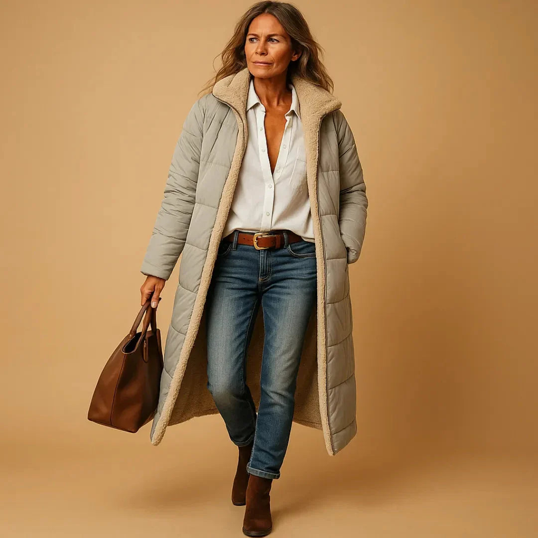 Women's Long Quilted Puffer Jacket