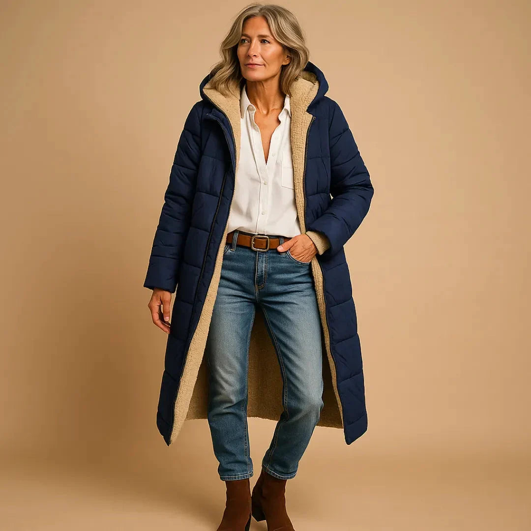 Women's Long Quilted Puffer Jacket