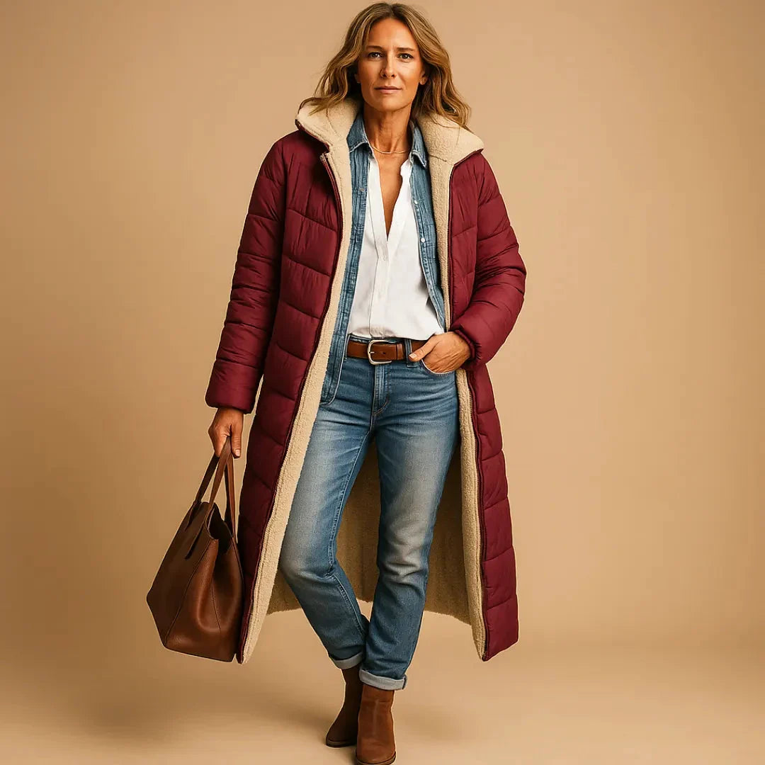 Women's Long Quilted Puffer Jacket