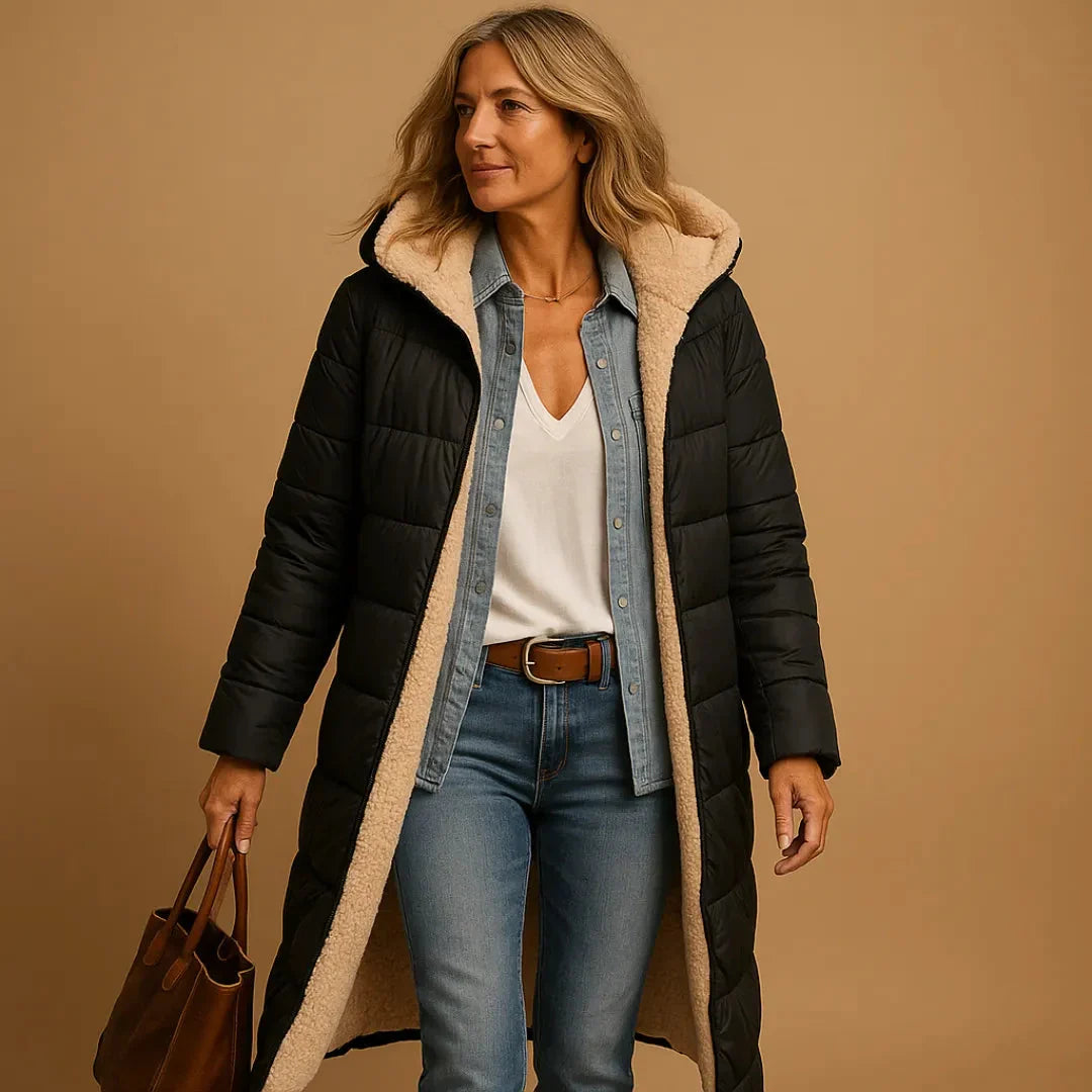 Women's Long Quilted Puffer Jacket