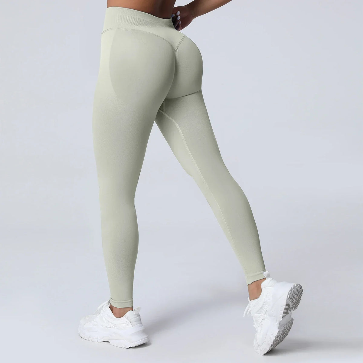 Women's Push-Up Low-Rise Seamless Yoga Leggings for Fitness