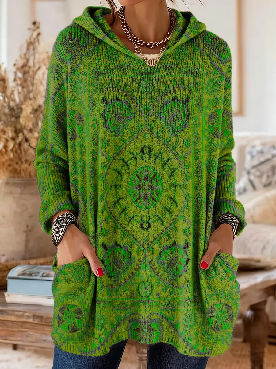 Women's Relaxed Patterned Hoodie