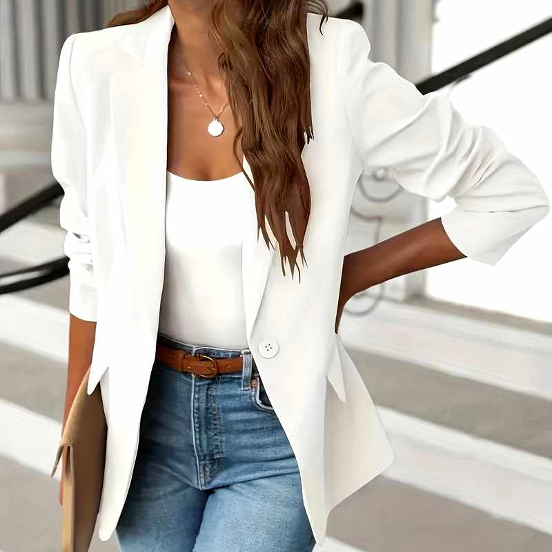 Women's Tailored Notched Lapel Fitted Blazer