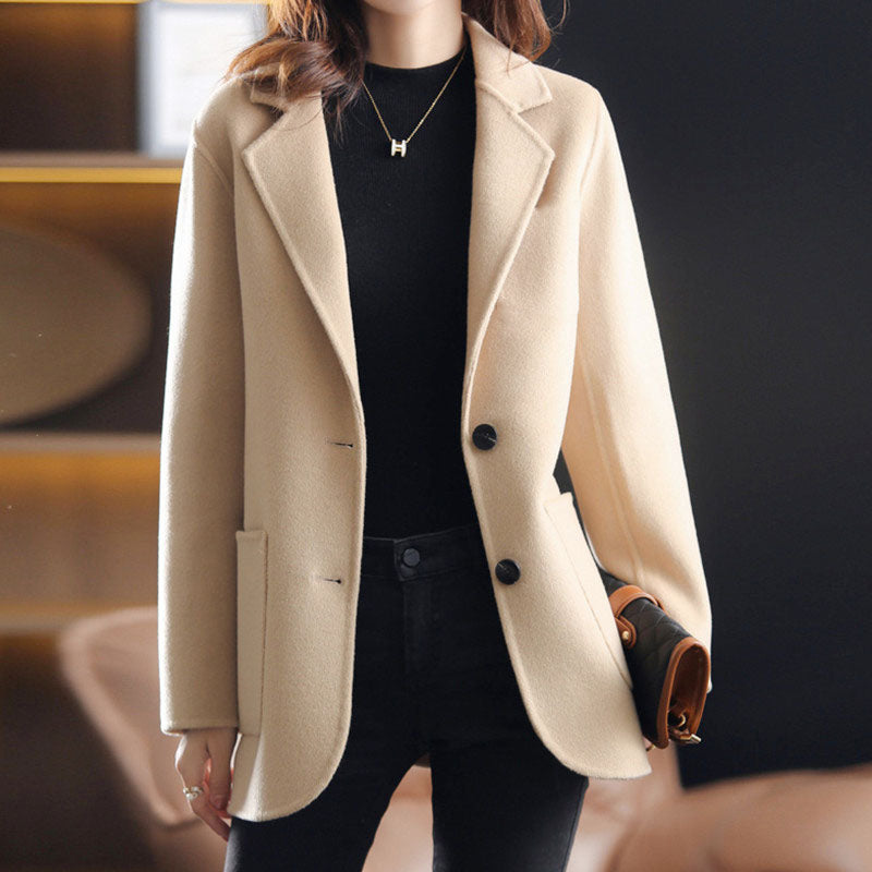Women's Tailored Wool Blend Blazer Coat