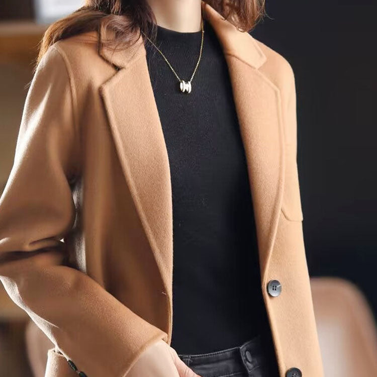 Women's Tailored Wool Blend Blazer Coat