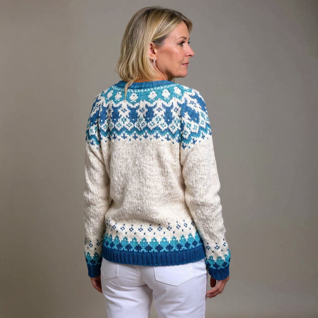 Women's Vintage Fair Isle Knit Cardigan