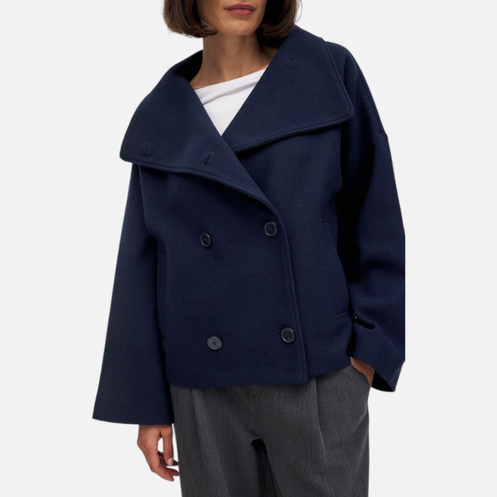 Women's Wool-Blend Double-Breasted Blazer