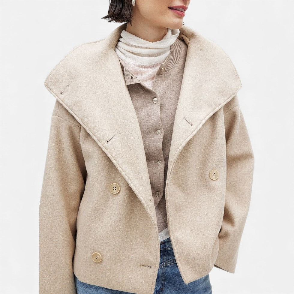 Women's Wool-Blend Double-Breasted Blazer