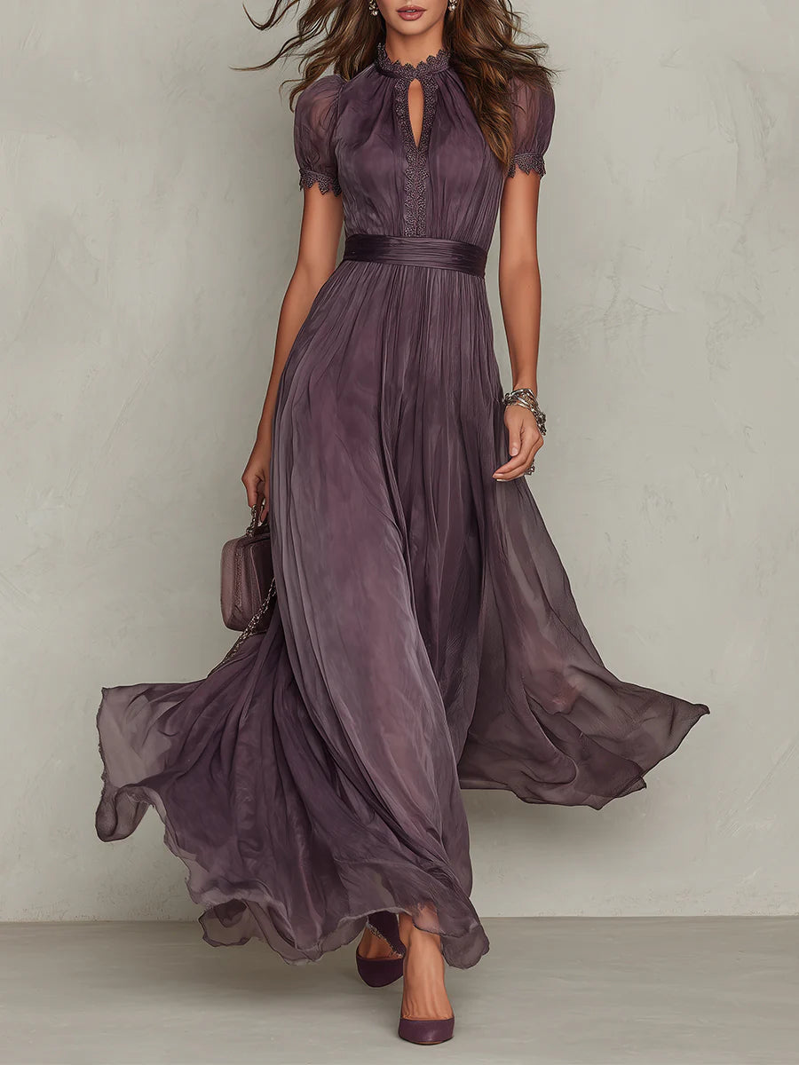 Women's Vintage V-Neck Summer Dress – Flowy Day Dress