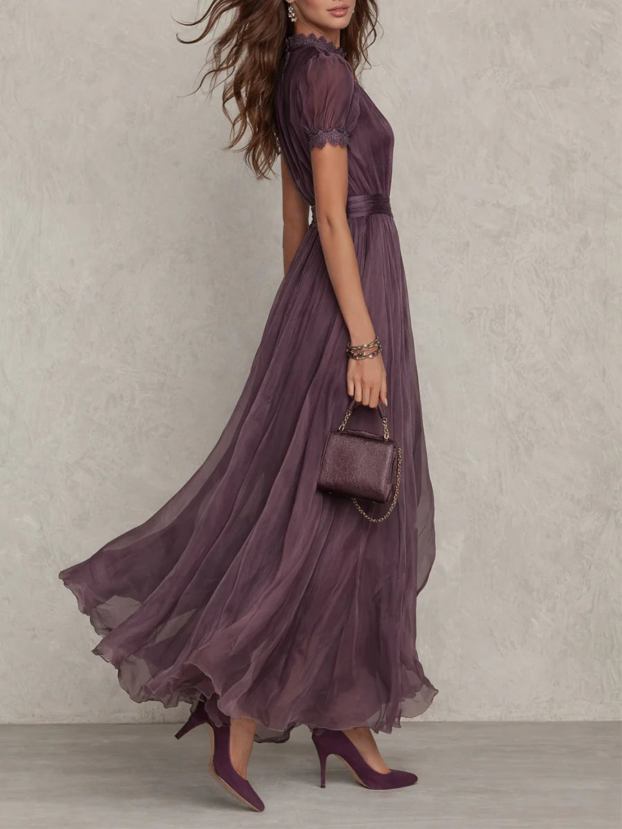 Women's Vintage V-Neck Summer Dress – Flowy Day Dress
