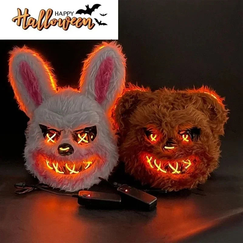 Halloween's LED Light-Up Eyes Mask | Rabbit or Bear Design