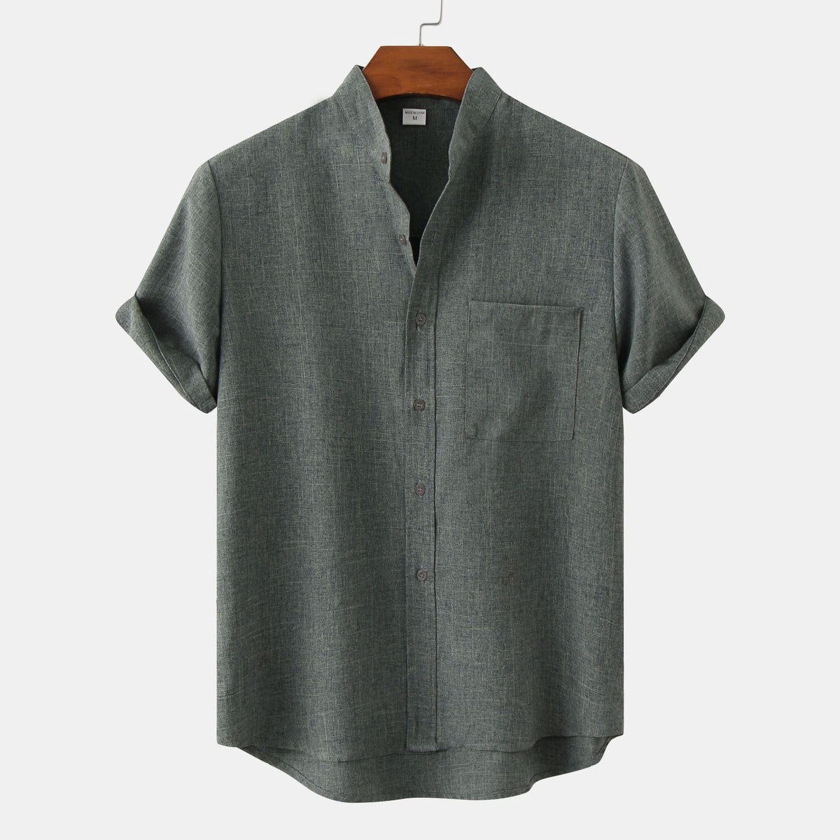 Benjamin · Solid Cotton Button-Down Shirt