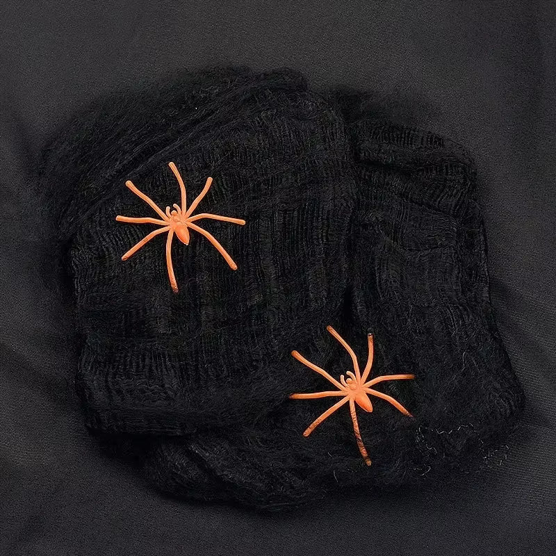 Halloween's Realistic Stretchable Spider Web Home Decoration
