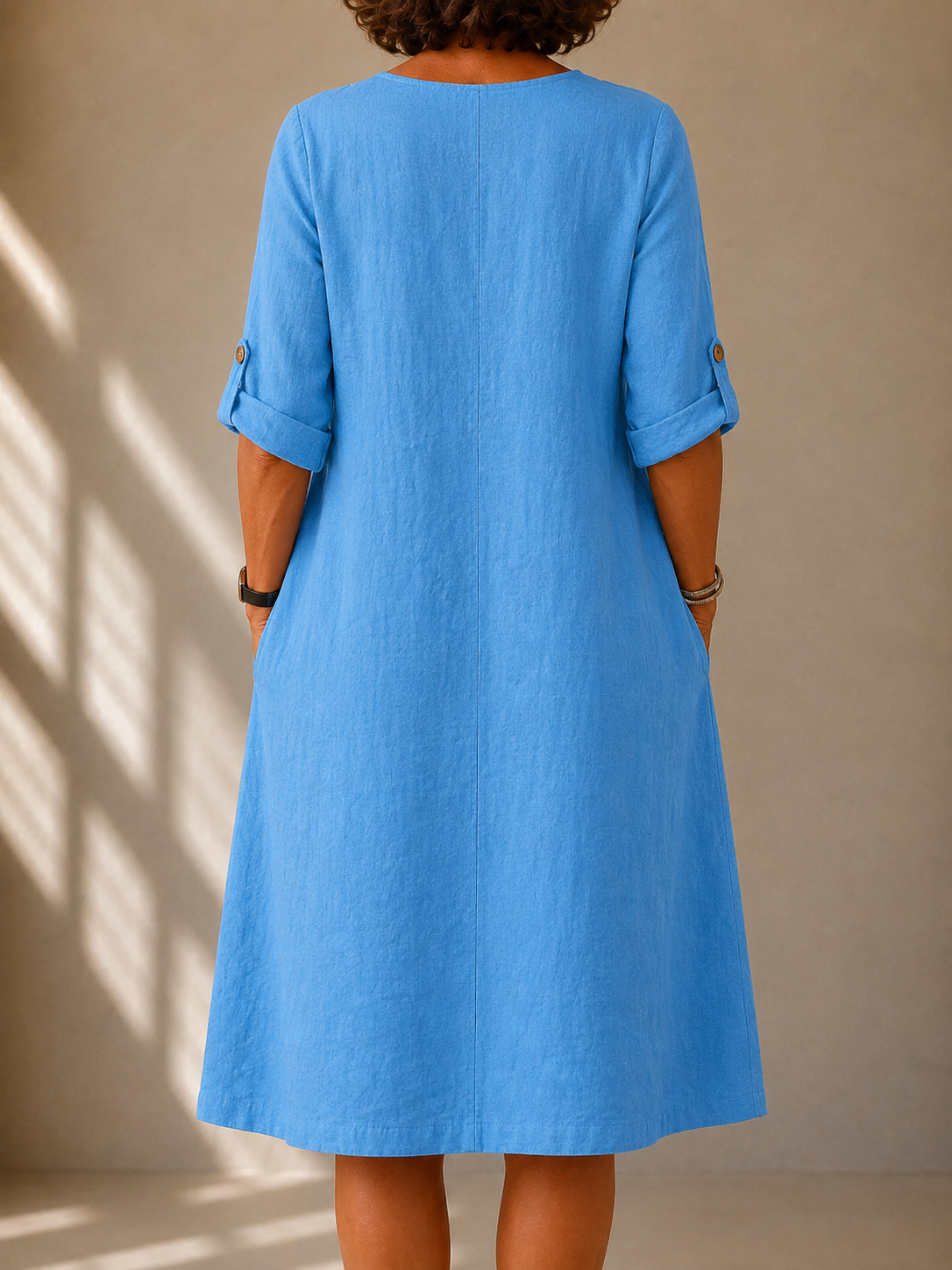 Claire | V-Neck Straight Midi Dress