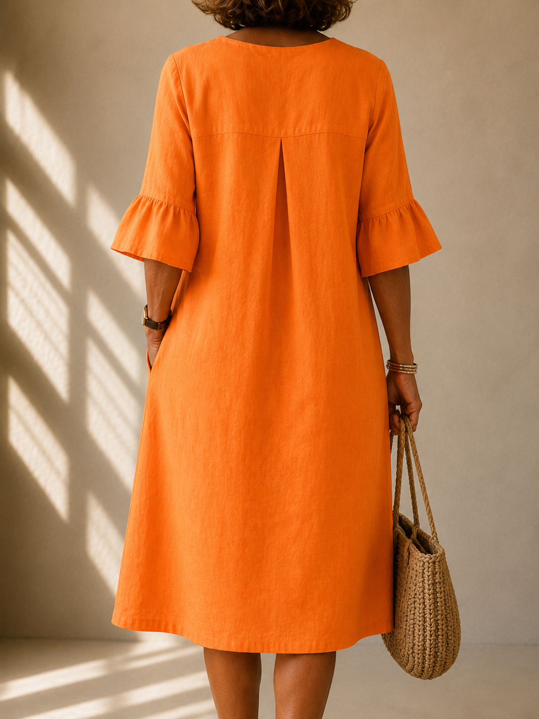 Mathilde | Midi Dress with Buttons and V-Neck