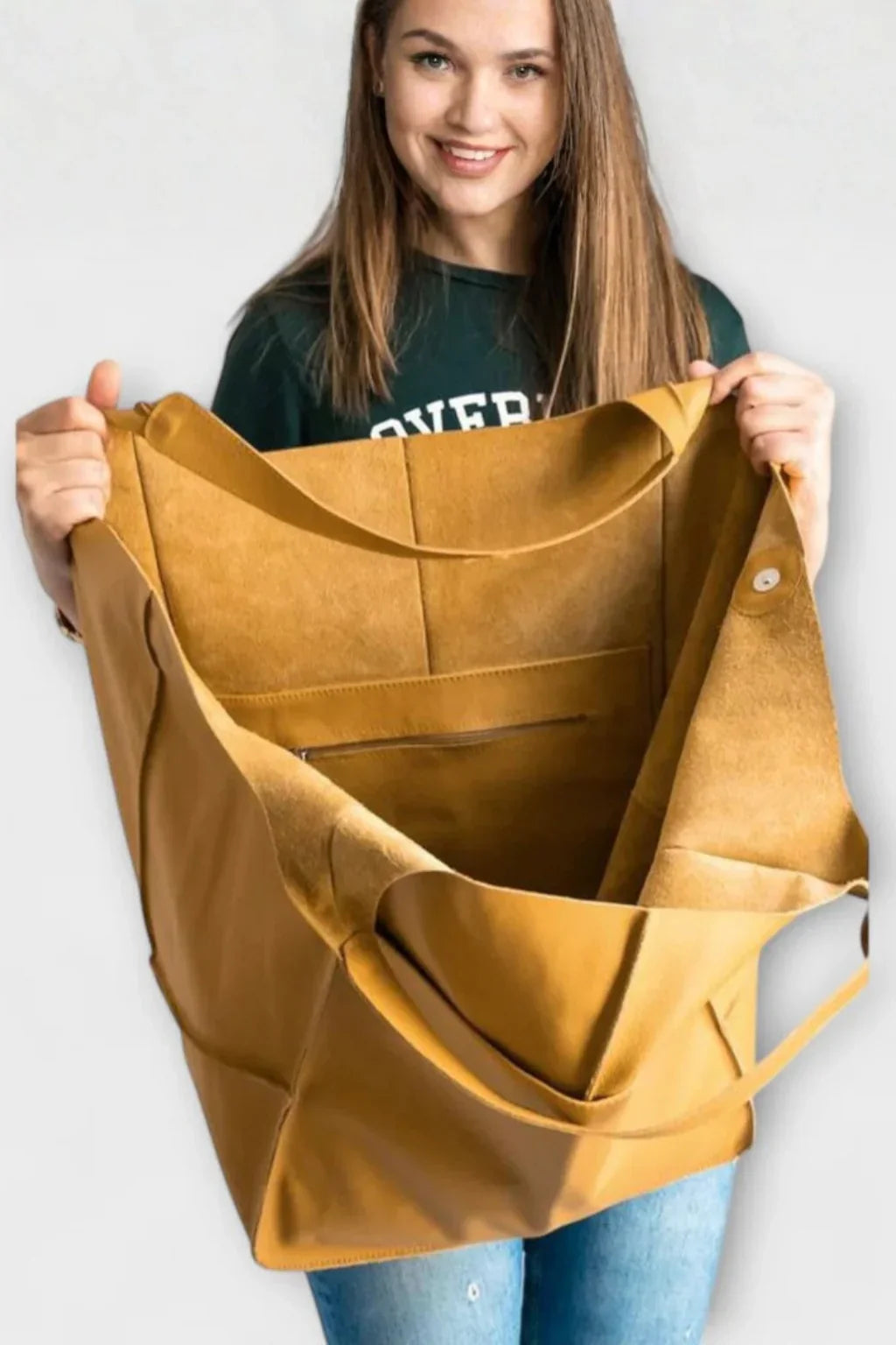 Abigail | Women's Leather Slouchy Tote Bag with Shoulder Straps