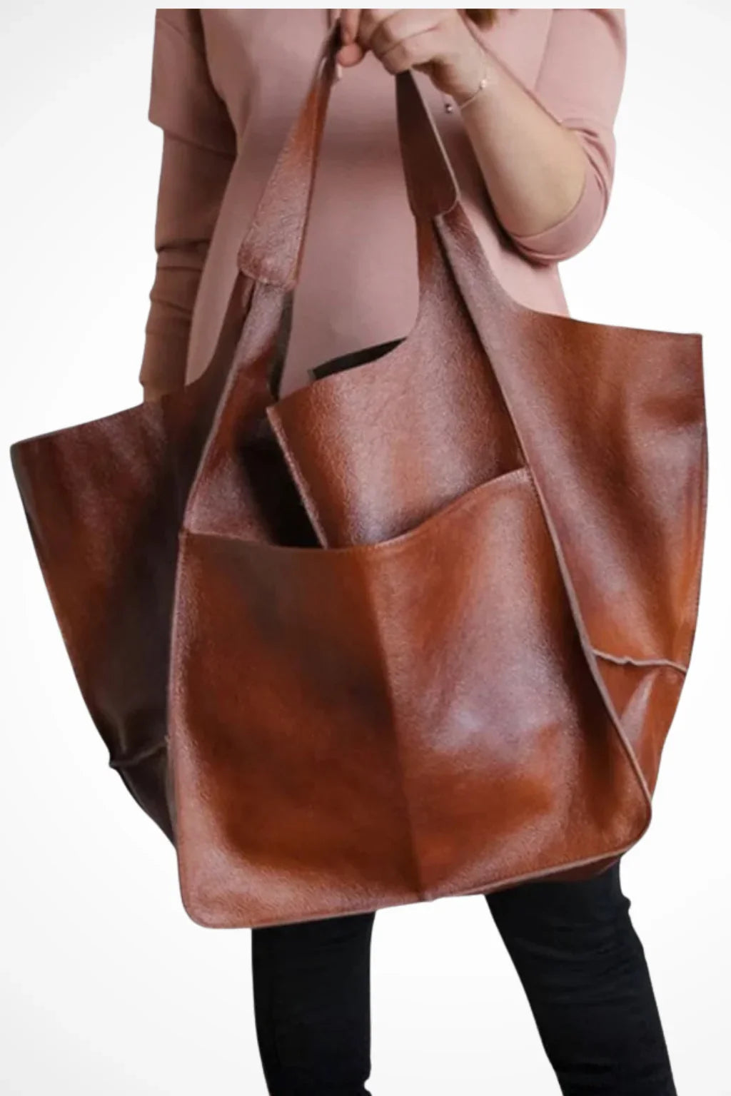Abigail | Women's Leather Slouchy Tote Bag with Shoulder Straps