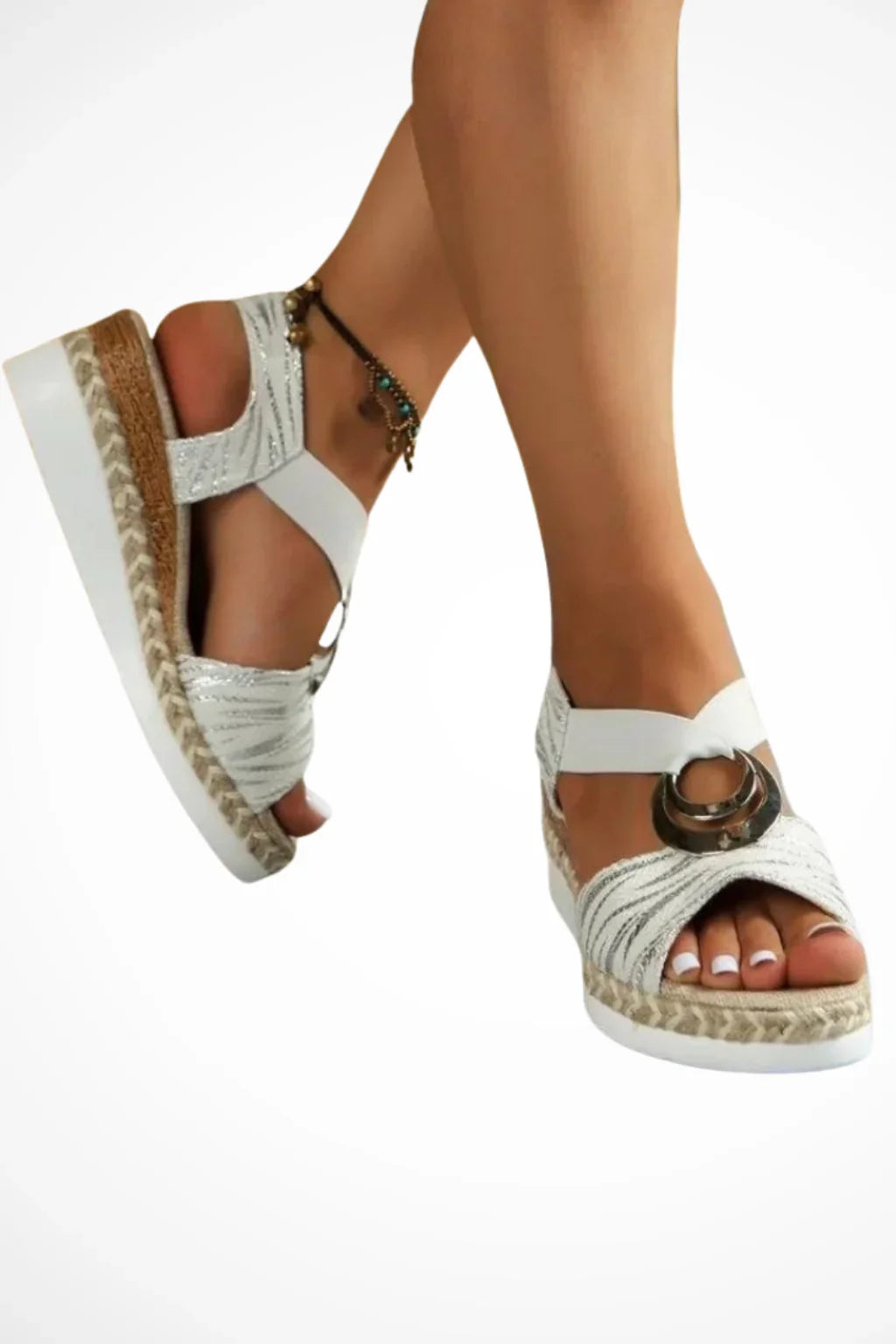 Abigail | Women's Open Toe Wedge Platform Sandals with Ankle Strap