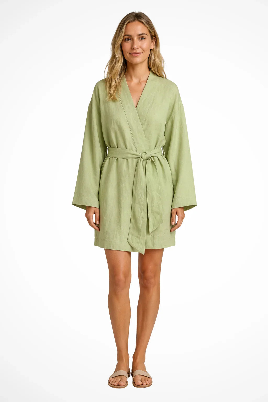 Abigail | Women's Wrap Summer Mini Dress with Kimono Sleeves