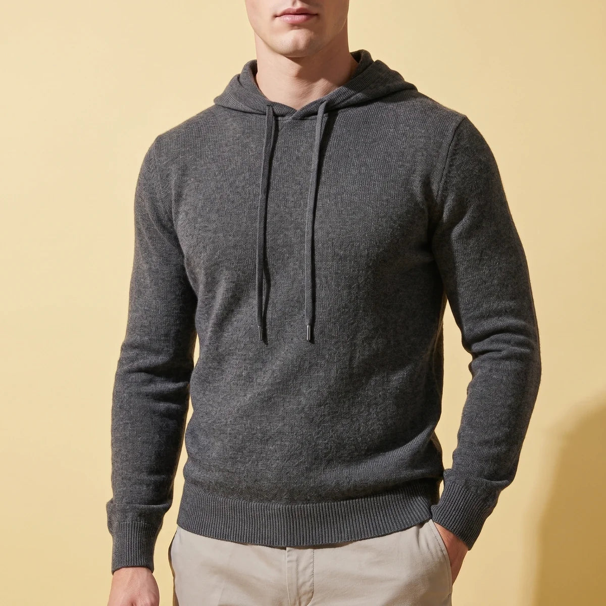 Adalbert Merino Wool Knit Pullover Hoodie