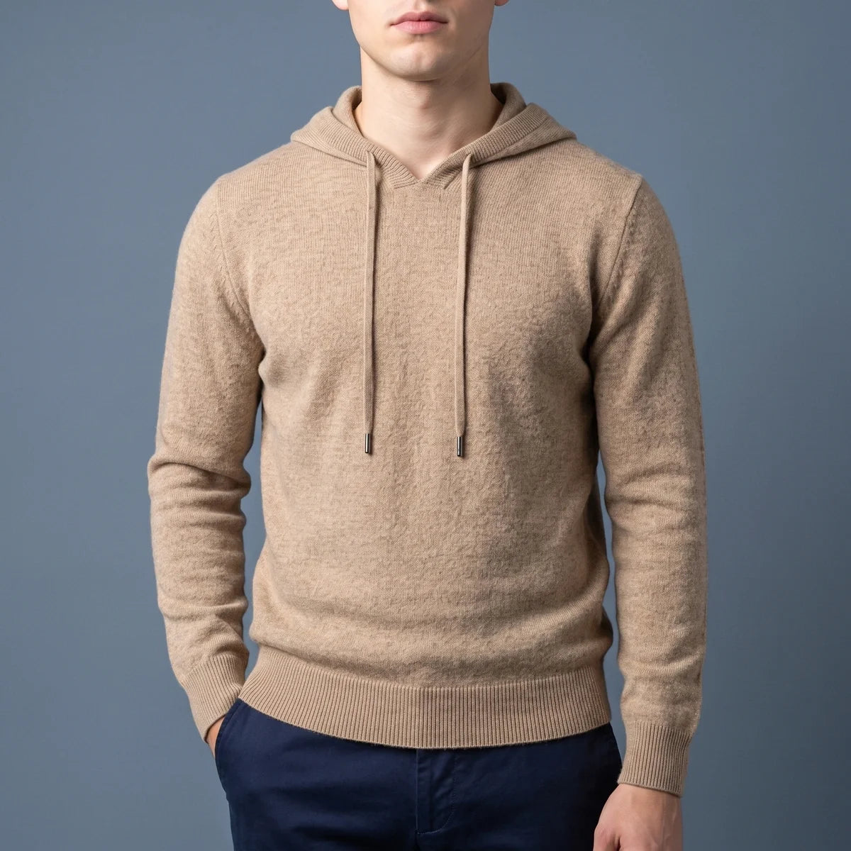 Adalbert Merino Wool Knit Pullover Hoodie