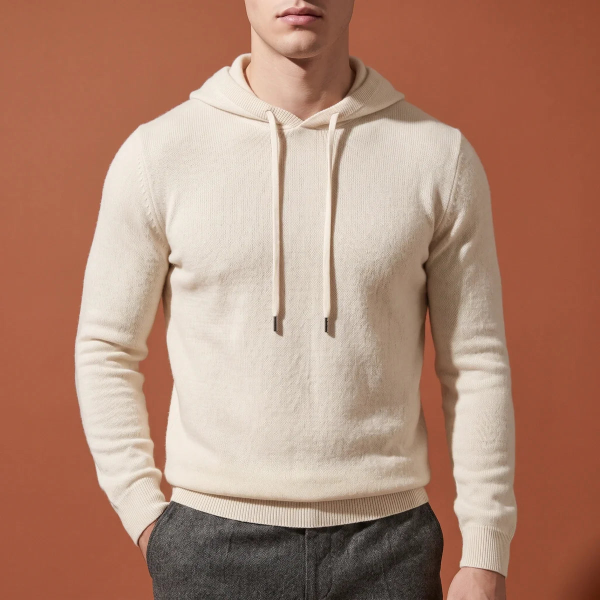 Adalbert Merino Wool Knit Pullover Hoodie