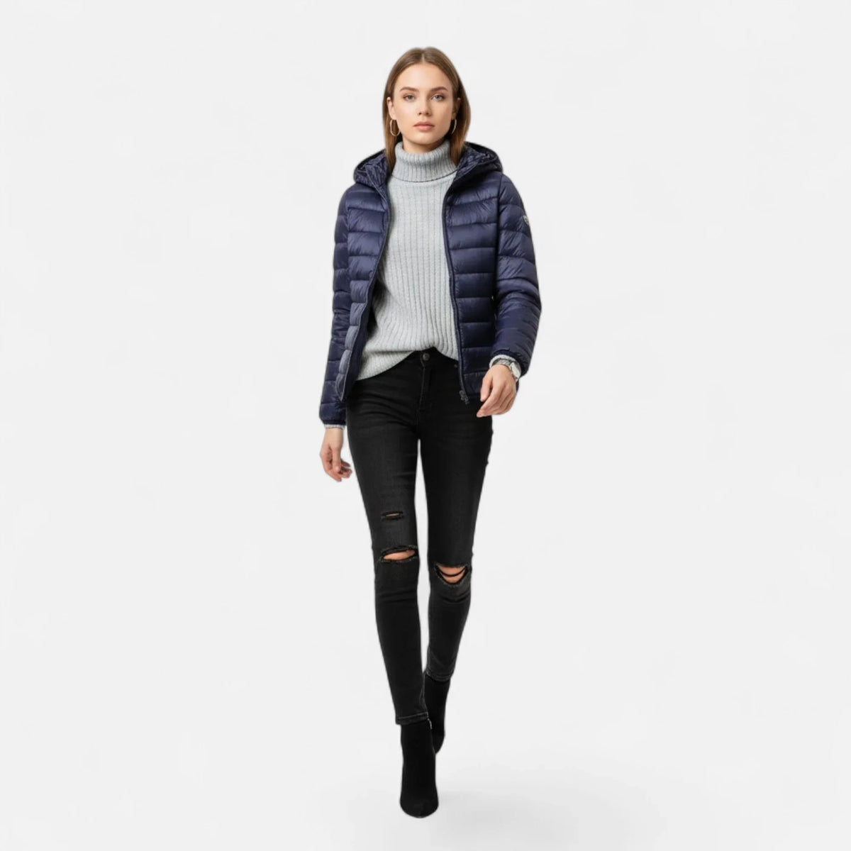 Agnes | Women's Lightweight Hooded Puffer Jacket with Zip Pockets