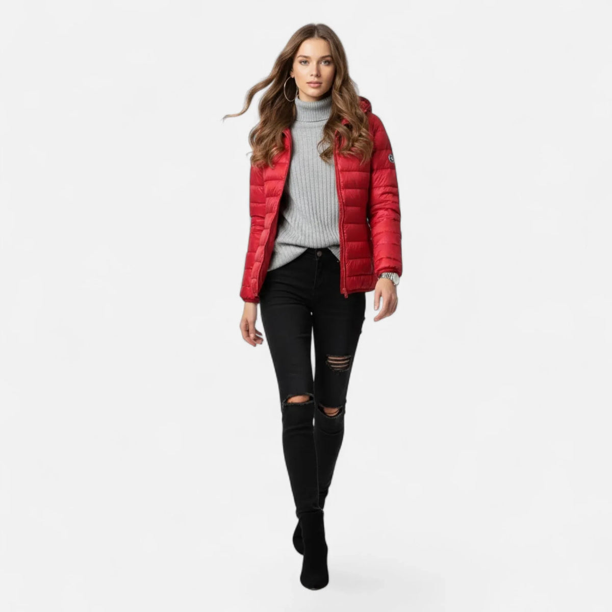 Agnes | Women's Lightweight Hooded Puffer Jacket with Zip Pockets