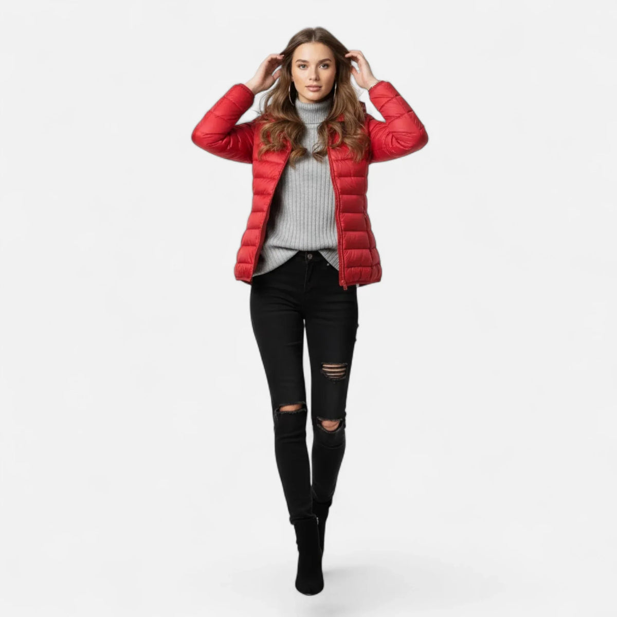Agnes | Women's Lightweight Hooded Puffer Jacket with Zip Pockets