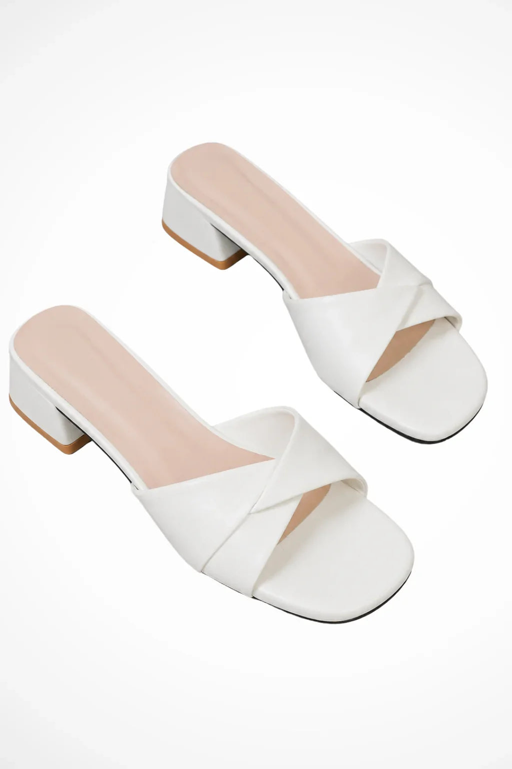 Agnes | Women's Orthopedic Slip On Block Heel Sandals with Cross Strap