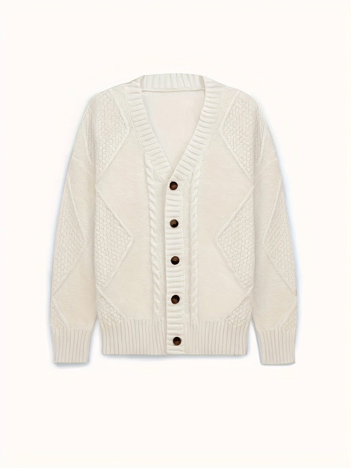 Aisha | Cable Knit Button Cardigan for Women