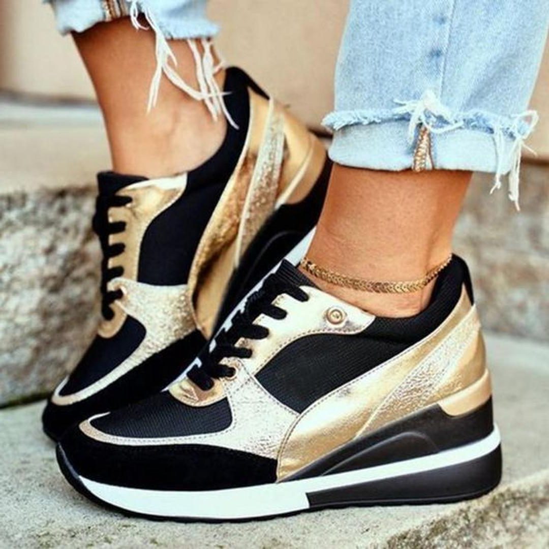 Alana | Lace-Up Perforated Sneakers for Women