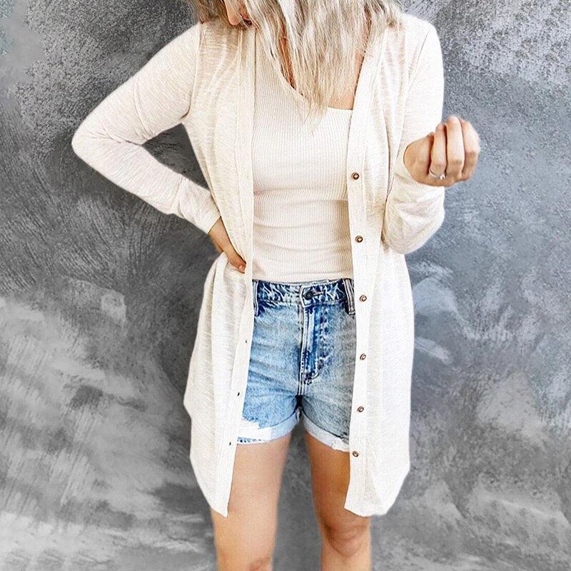 Women's Everyday Knit Cardigan – Lightweight Button Front Cardigan