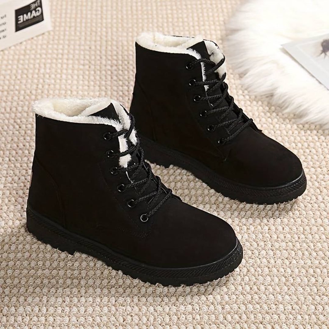 Anaïs | Fleece-Lined Lace-Up Ankle Boots for Women