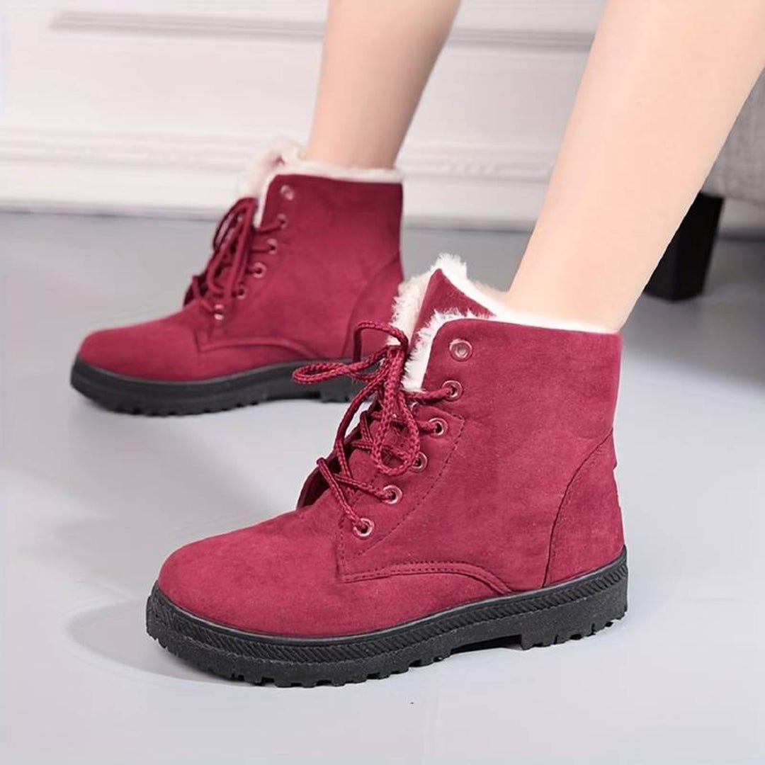 Anaïs | Fleece-Lined Lace-Up Ankle Boots for Women