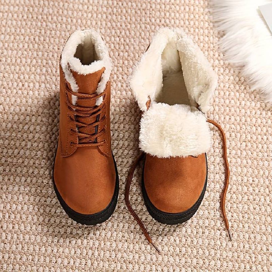 Anaïs | Fleece-Lined Lace-Up Ankle Boots for Women