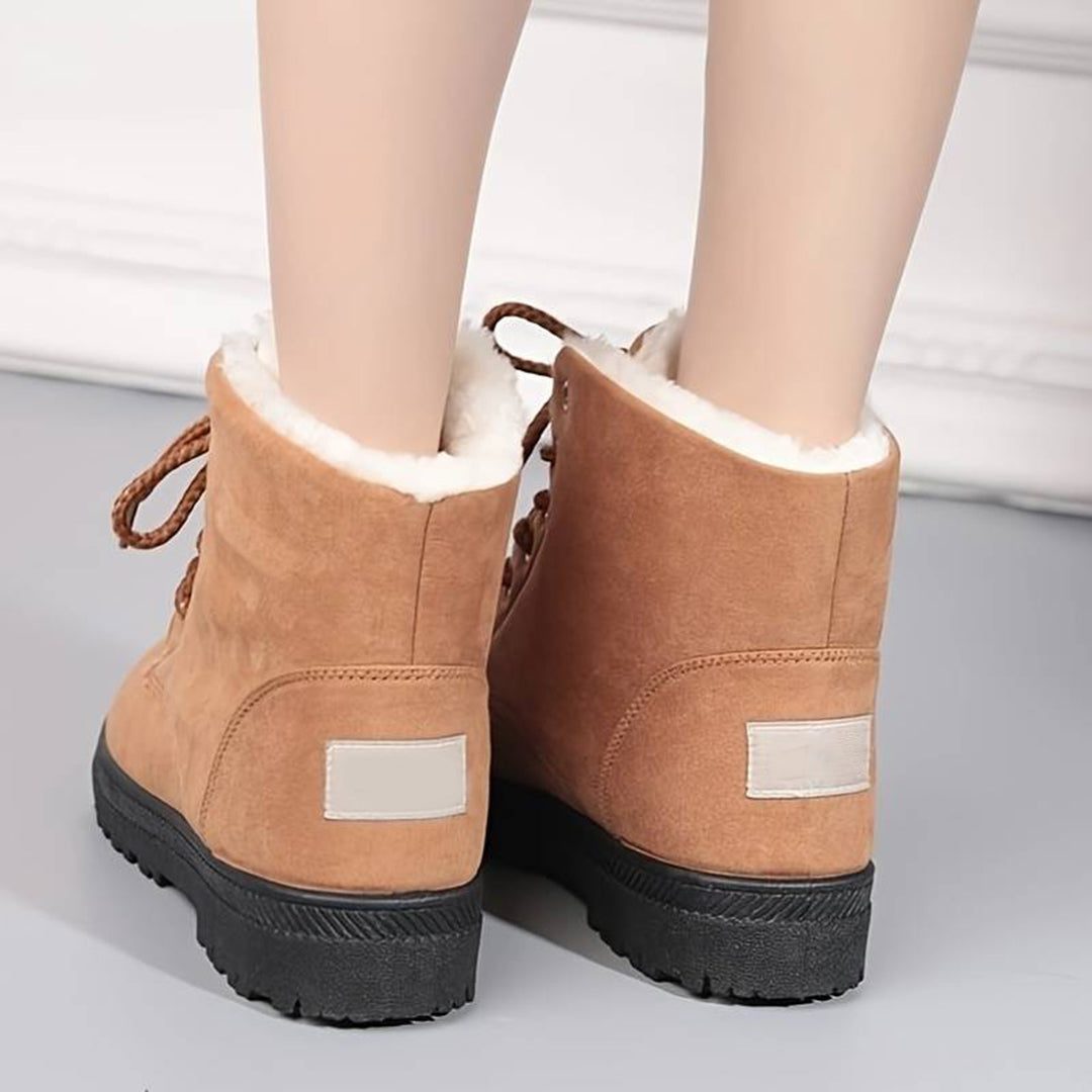 Anaïs | Fleece-Lined Lace-Up Ankle Boots for Women