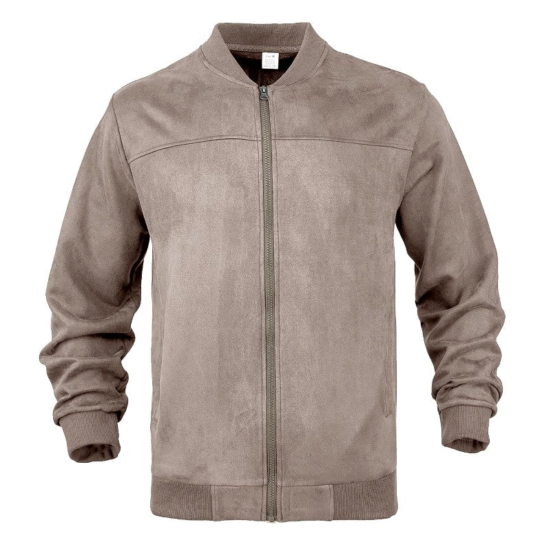 Andre - Men's Suede Look Bomber Jacket