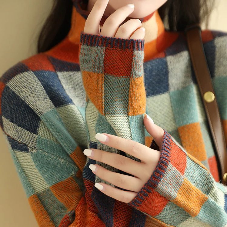 Aniela | Cashmere Sweater with Mock Neck for Women