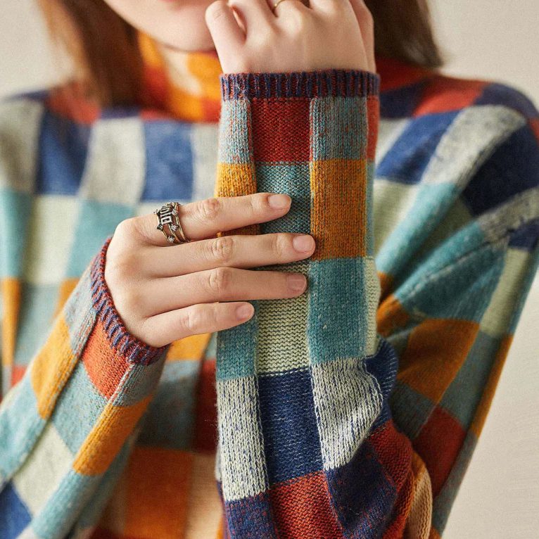 Aniela | Cashmere Sweater with Mock Neck for Women