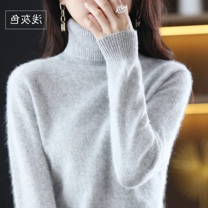 Anneliese | Ribbed Knit Turtleneck Sweater with Long Sleeves for Women