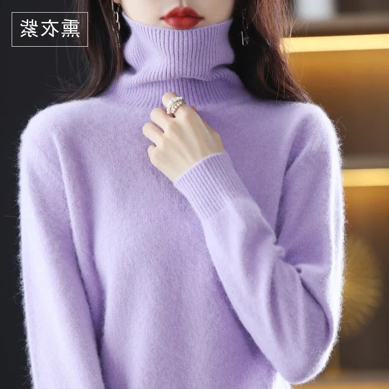Anneliese | Ribbed Knit Turtleneck Sweater with Long Sleeves for Women