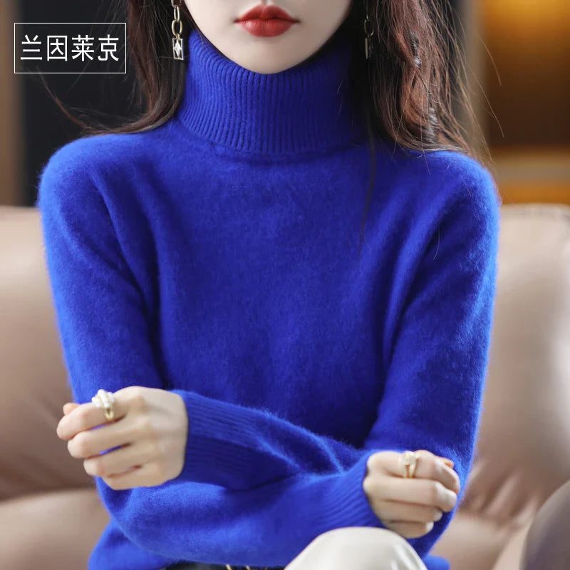 Anneliese | Ribbed Knit Turtleneck Sweater with Long Sleeves for Women