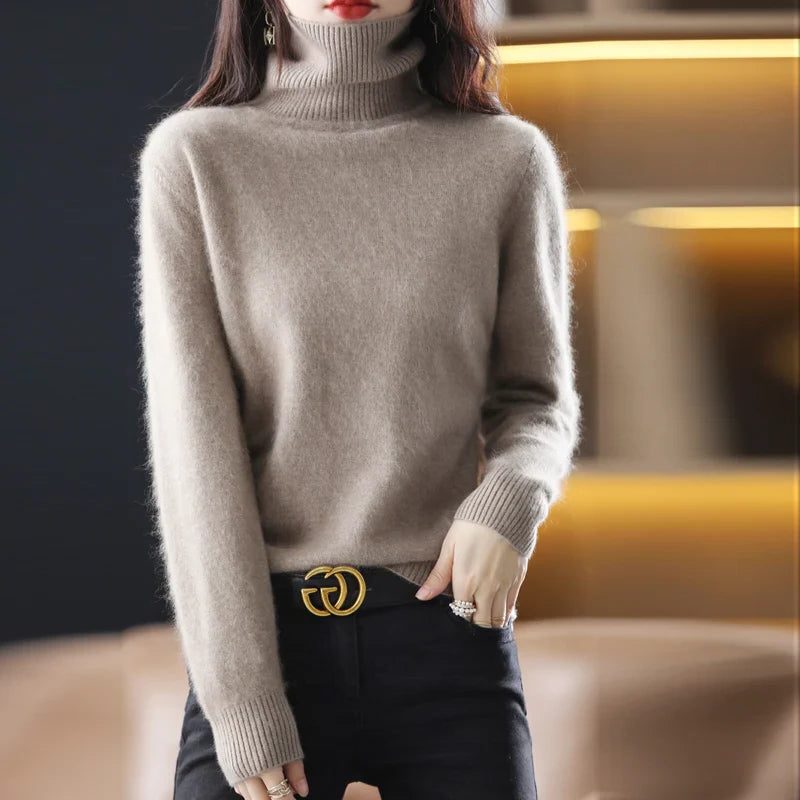 Anneliese | Ribbed Knit Turtleneck Sweater with Long Sleeves for Women