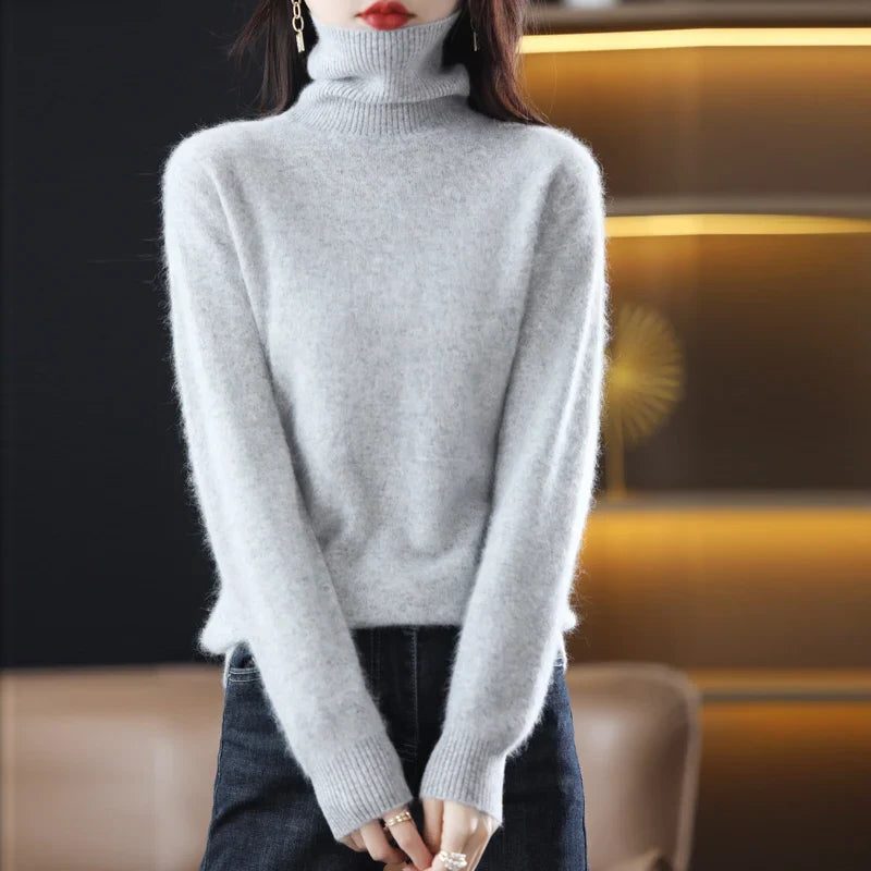 Anneliese | Ribbed Knit Turtleneck Sweater with Long Sleeves for Women