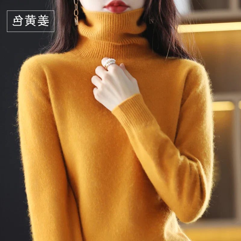 Anneliese | Ribbed Knit Turtleneck Sweater with Long Sleeves for Women