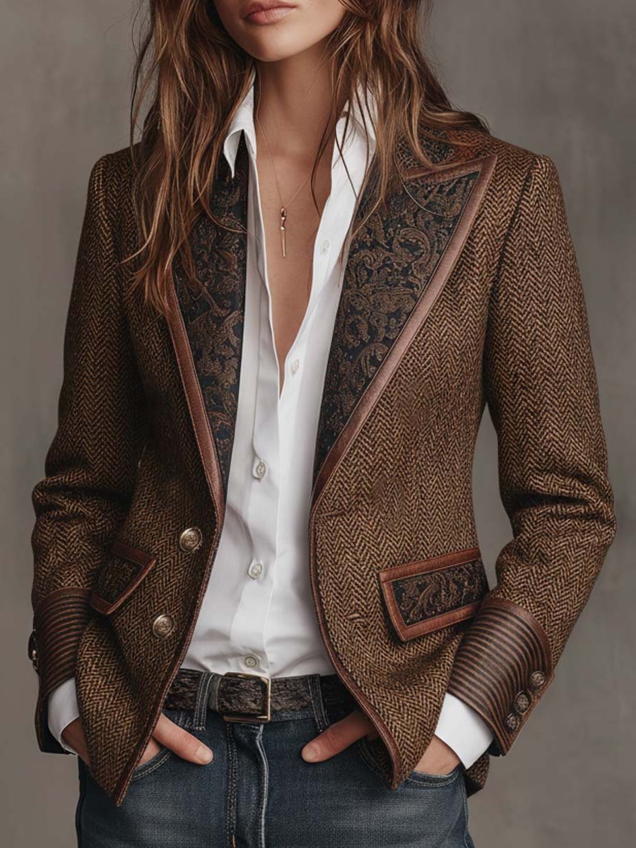 Ardith | Structured Wool Blazer with Lapel Collar for Women