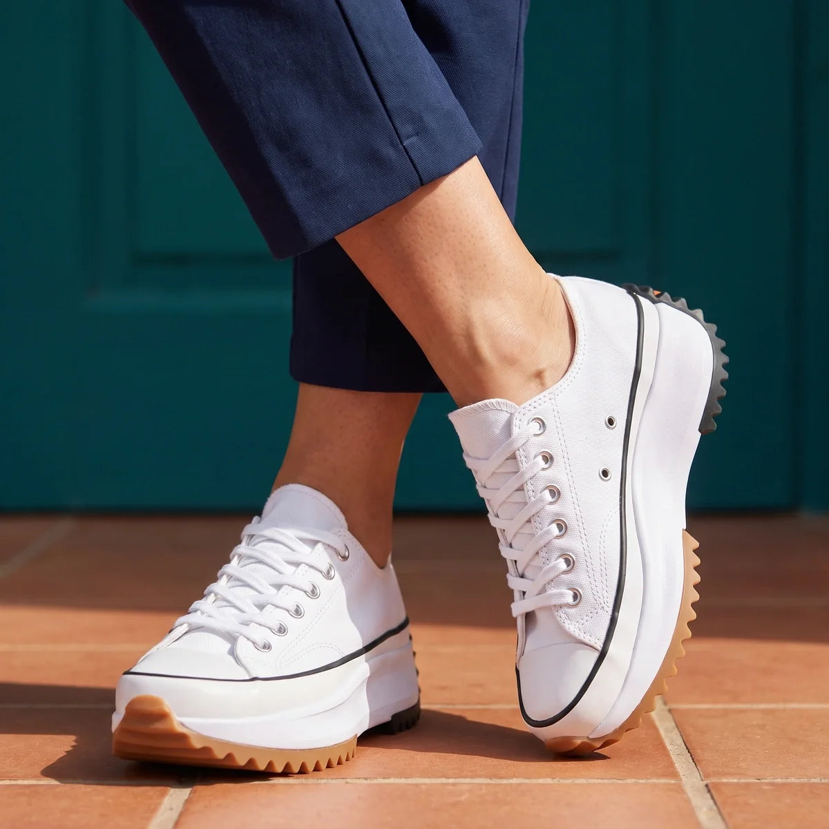 Arlette Canvas Lace Up Platform Sneakers